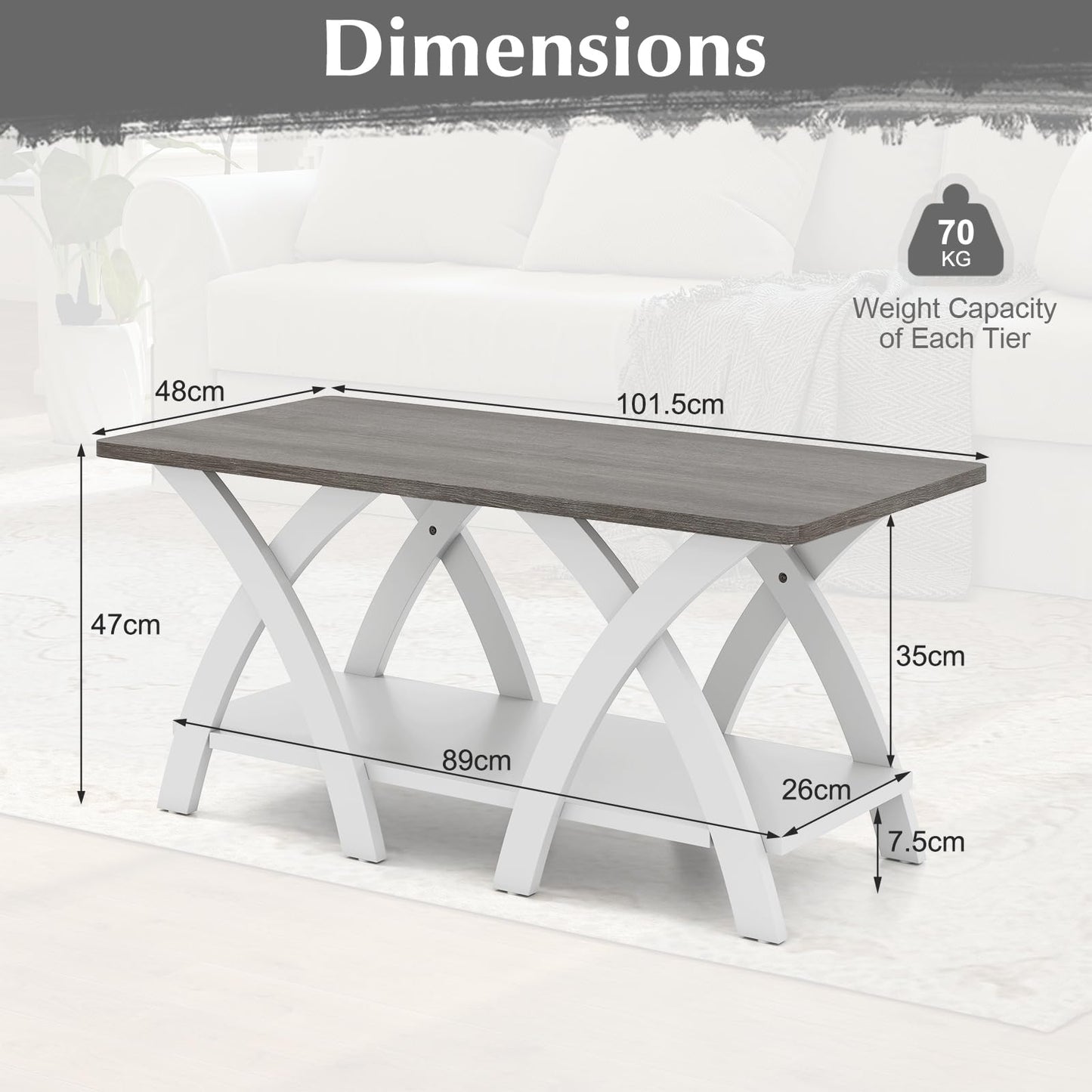 Coffee Table, Farmhouse Wooden Cocktail Center Table