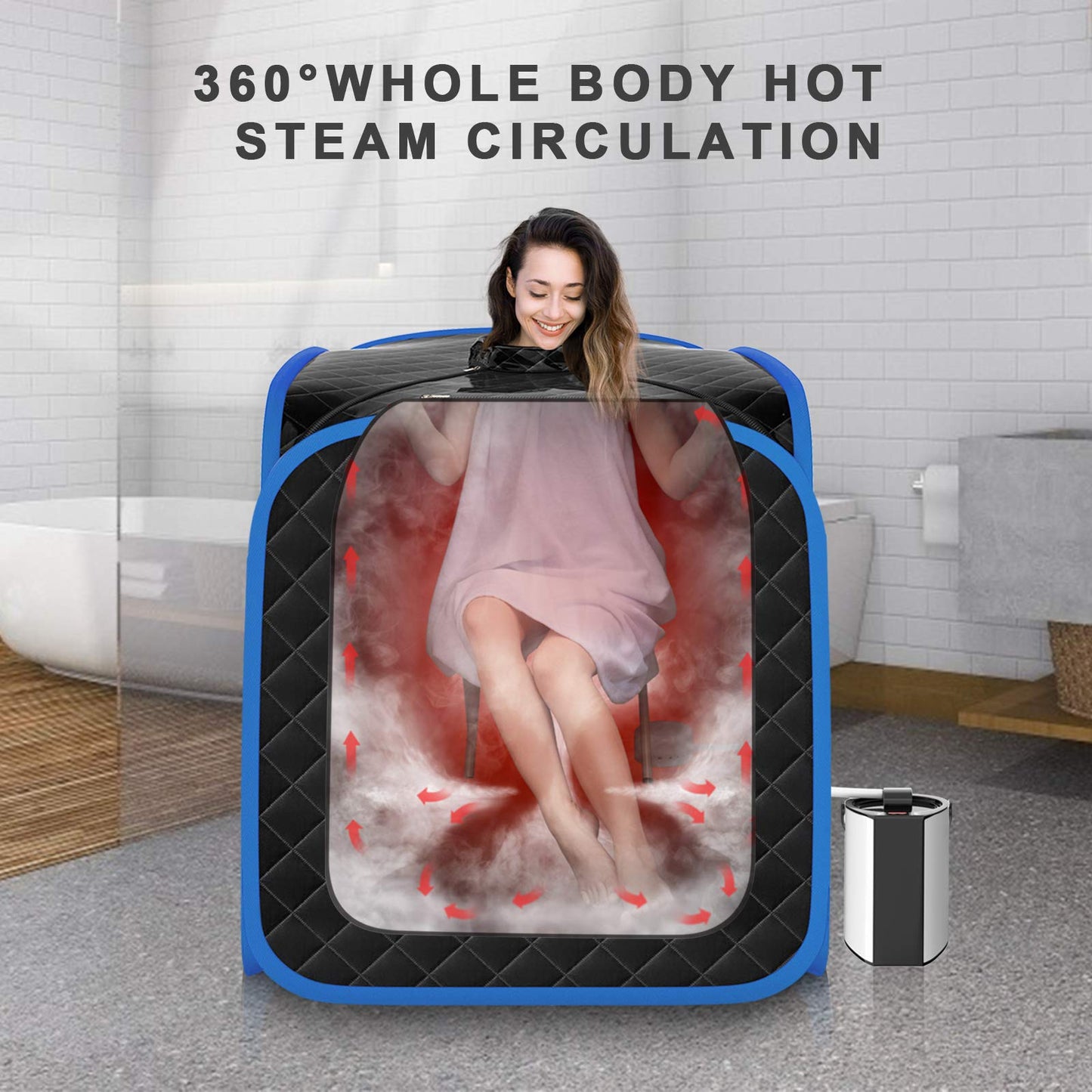 3L Folding Personal Spa Steam Pot with Chair