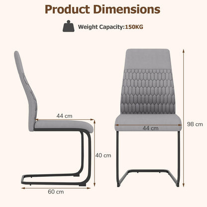 Modern Dining Chair Set of 4 Upholstered Accent Chair