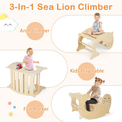 7 in 1 Indoor Wooden Foldable Climbing Toys for Toddlers