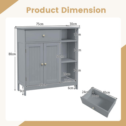 Freestanding Storage Cupboard with Drawer