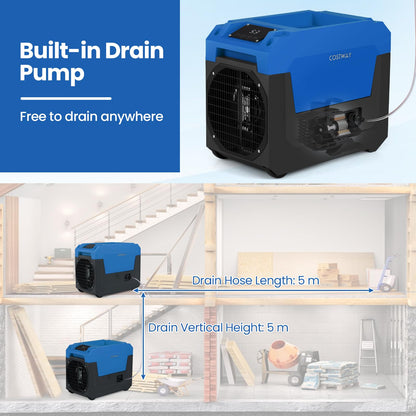 60L/Day Commercial Dehumidifier, Industrial Air Dehumidifiers Building Dryer