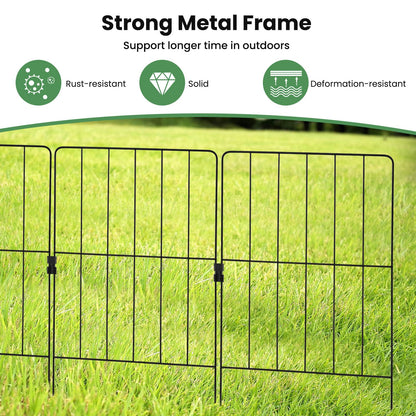 15PCS Garden Fence Outdoor Metal Rustproof Landscape Decorative Fencing Panels