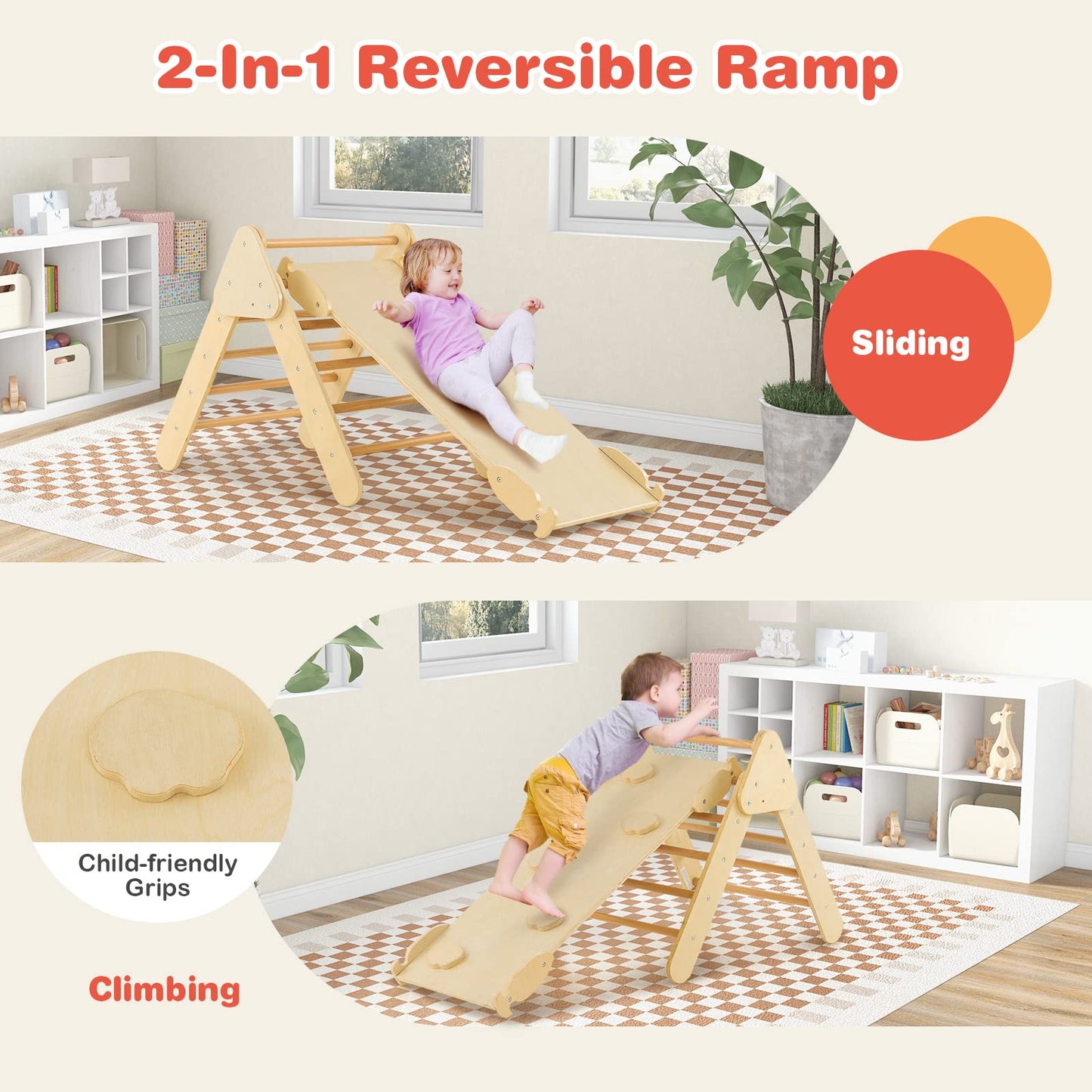 Triangle Climbing Toys with Climbing Triangle Arch Ramp