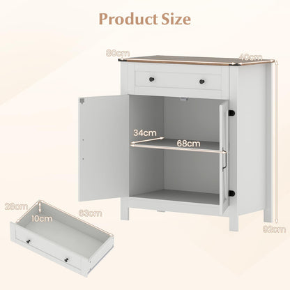 Buffet Sideboard, Kitchen Storage Cabinet with 2 Doors
