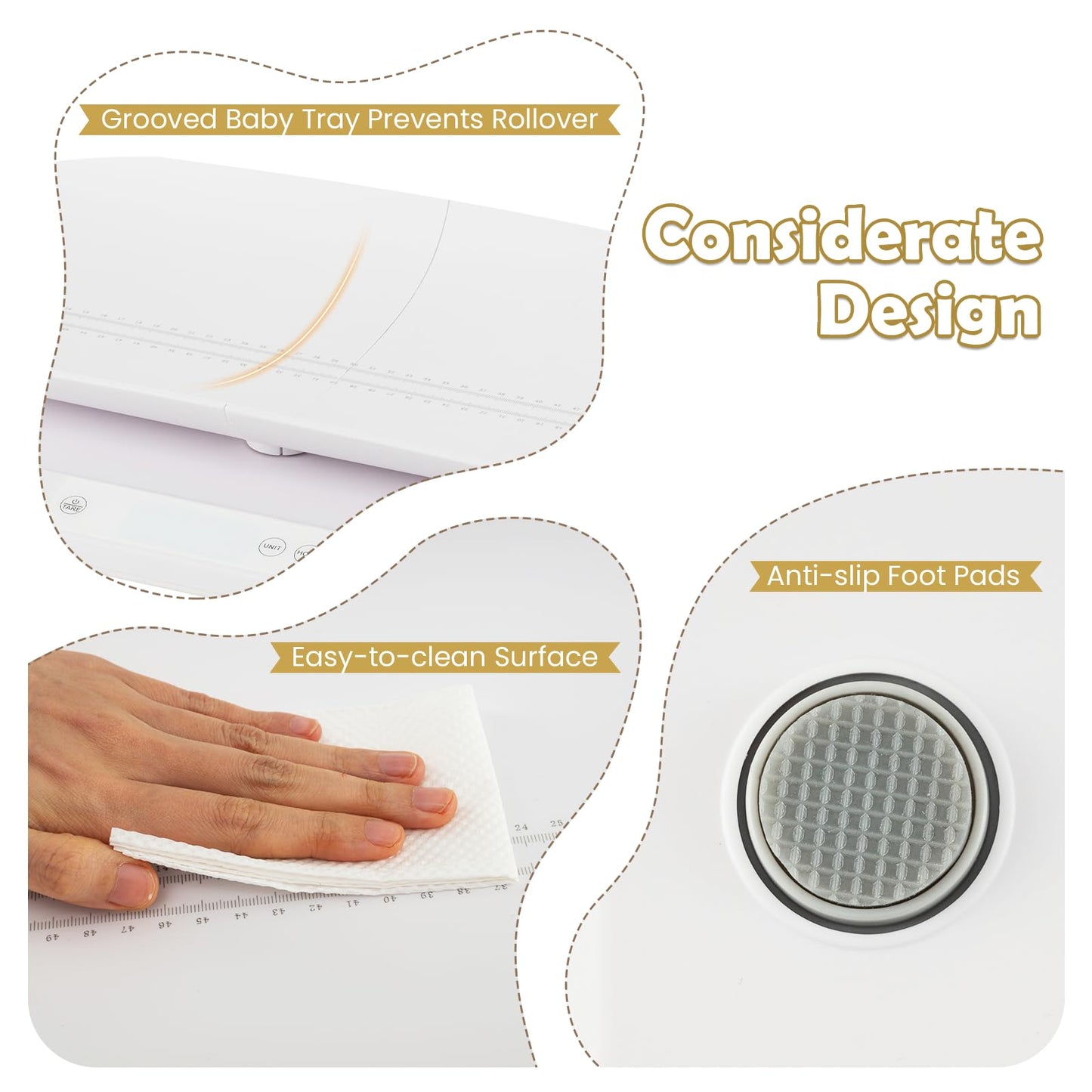 Baby Scale with Detachable Tray Infant Scale Weight Digital for Body Weight & Height Measurement