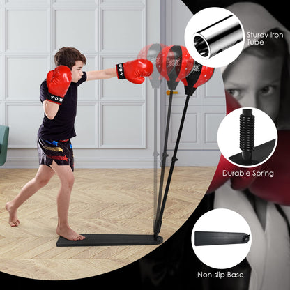 Punching Bag with Stand and Gloves