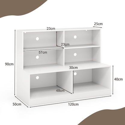 6 Compartments Wooden Shoe Rack Stand for Hallway