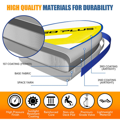 11FT Inflatable Stand Up Paddle Board with Hand Pump
