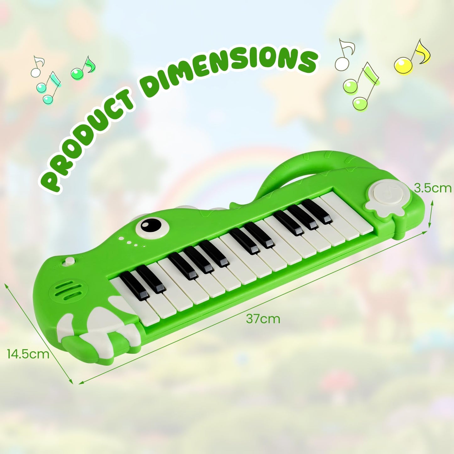 Kids Piano Keyboard, 25 Key Portable Digital Piano with Built-in Music & Light