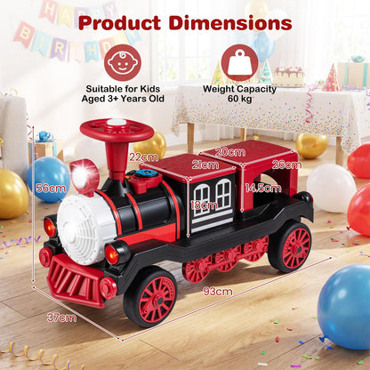 12V Kids Ride on Car, 2-Seater Children Electric Vehicle