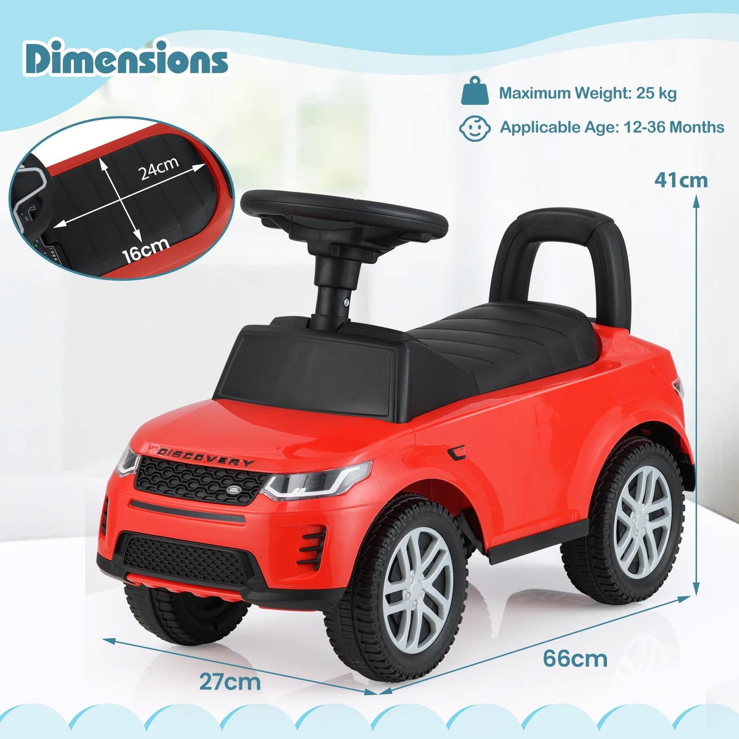 Kids Ride On Push Car Foot-to-Floor Walking Sliding Toy Car