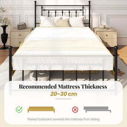 Single/Double/King Size Metal Bed Frame with Headboard