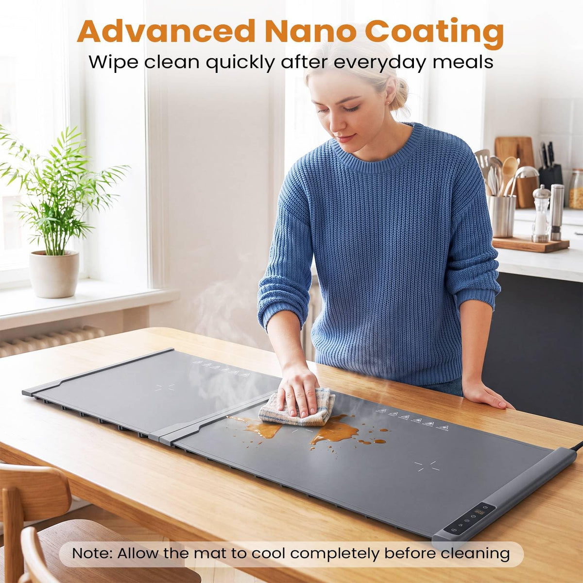 140 x 40.8 cm Food Warming Mat, 3-Panel Electric Warming Tray