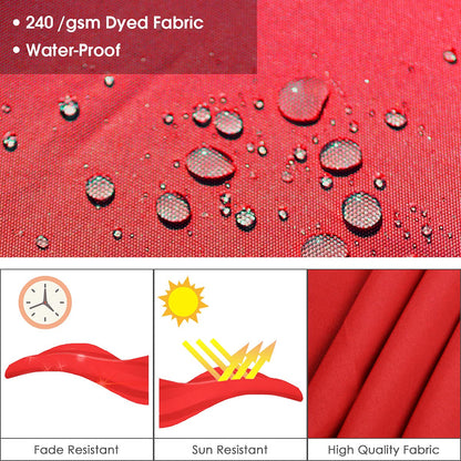 3.3m Patio Cantilever Umbrella with Tilting Adjustment and Cross base