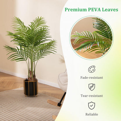 128CM Tall Artificial Palm Paradise Plant with 12 PEVA Leaves and Wide Stable Pot
