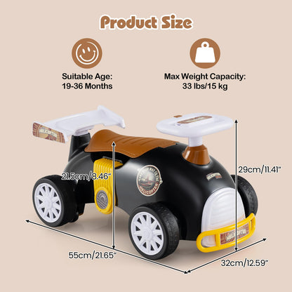 Ride on Push Car with Music, Under-Seat Storage