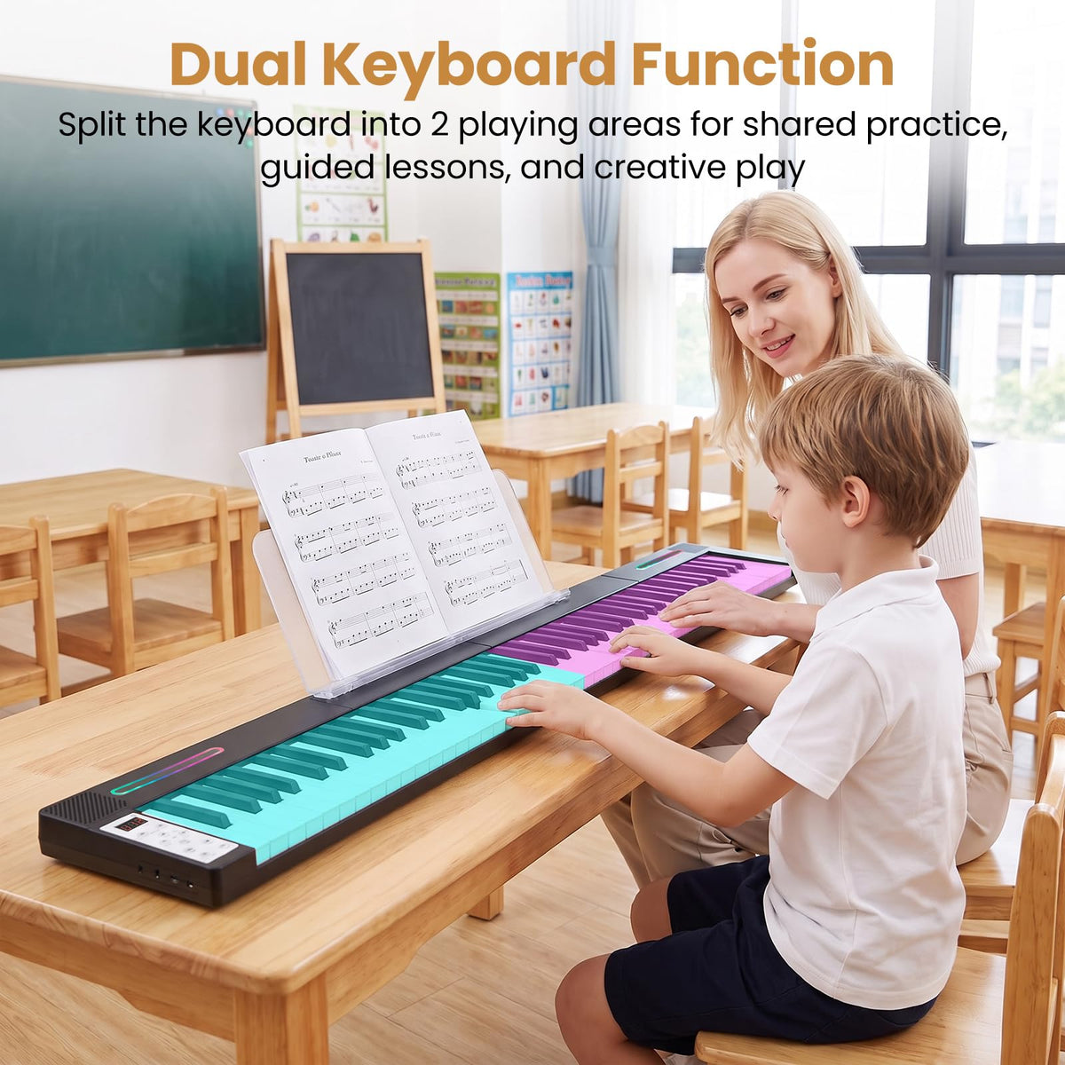 88 Keys Keyboard Piano,Magnetic Digital Piano with Wireless