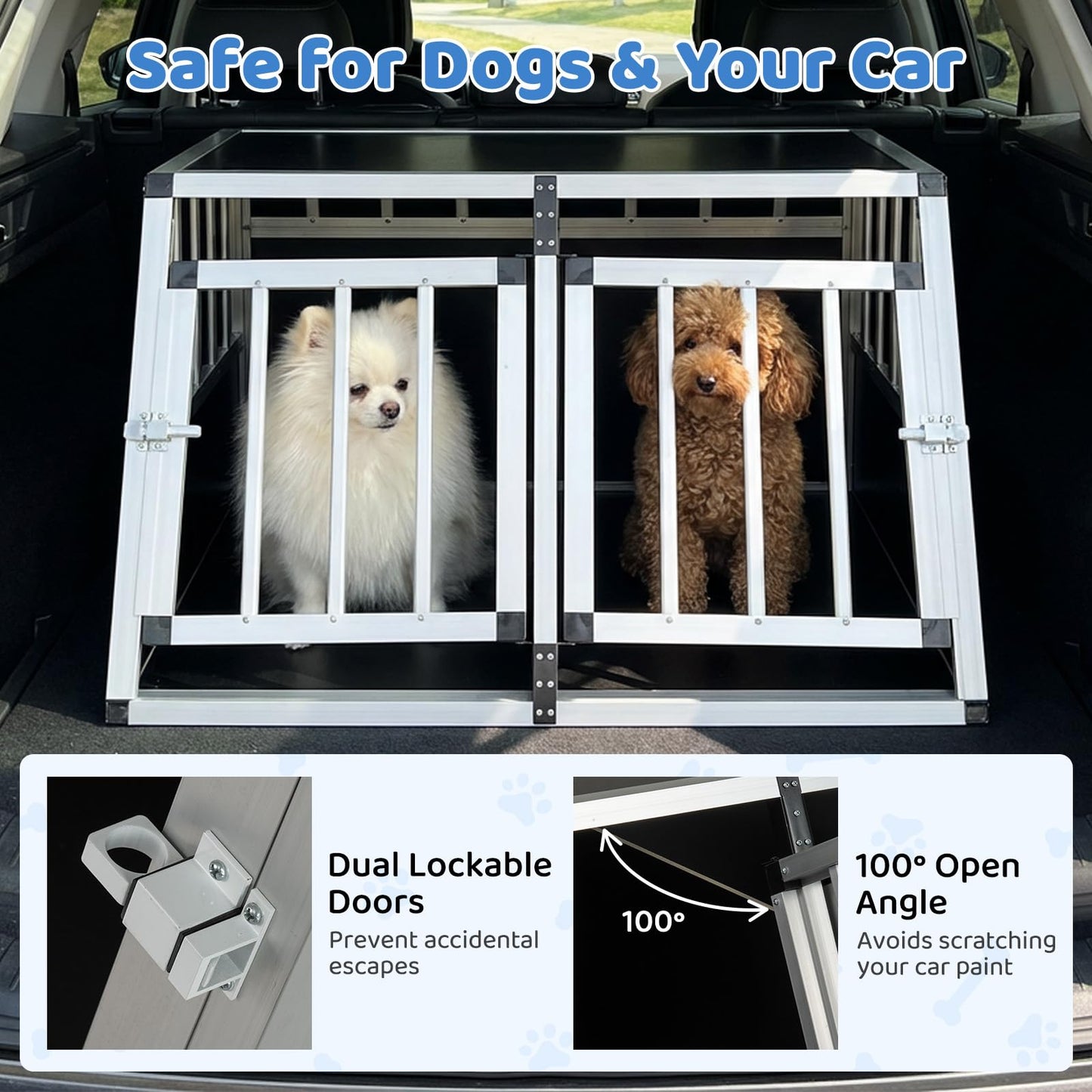 Aluminum Dog Transport Box with Lockable Door