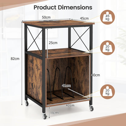 Record Player Stand with Built in Charging Station