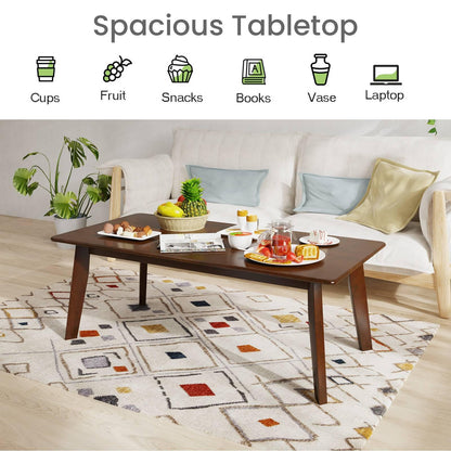 Rectangular Coffee Table with Rubber Legs