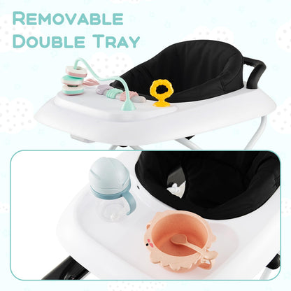 Folding Baby Walker Push Along and Walker Combofor 6-14 Months Boys Girls