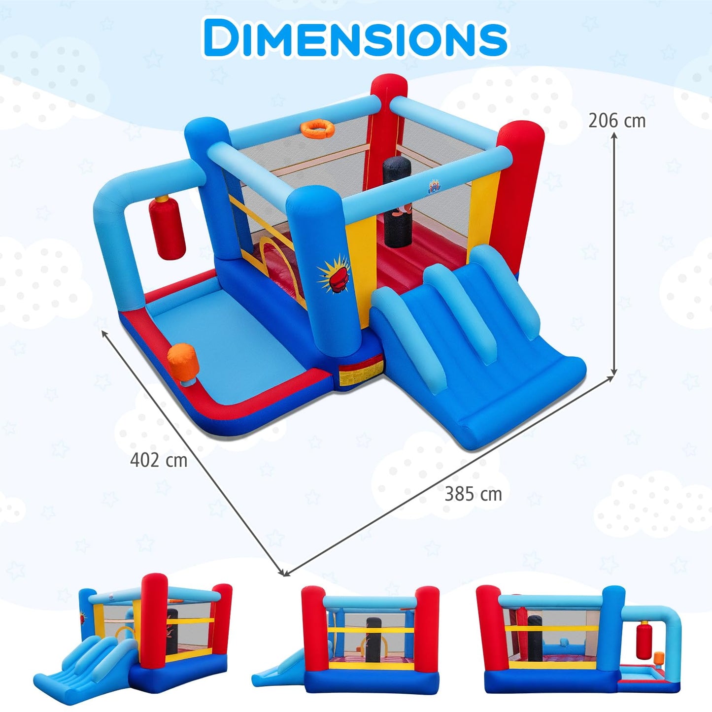 Kids Bouncy Castle, Inflatable Bounce House with Slide