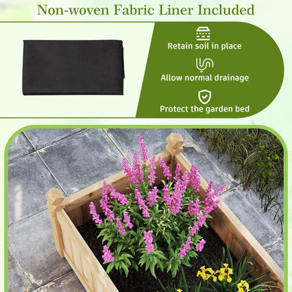 Wooden Planter Box Kit with Non woven Liner