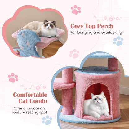 Cat Tree, Multi-Layer Cats Tower with Perch, Condo