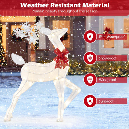 Christmas Lighted Reindeer with 48 Warm White LED Lights