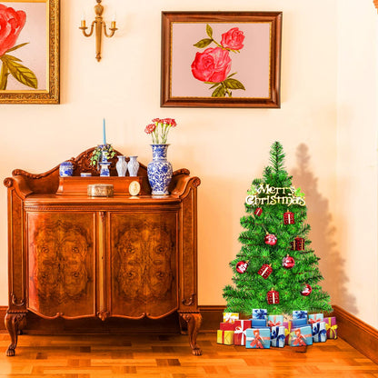 Artificial Table Top Christmas Tree with Burlap Base