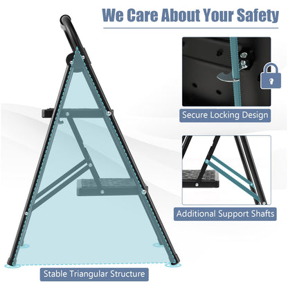 2 Step Folding Ladder with Safe Lock and Hand Grip