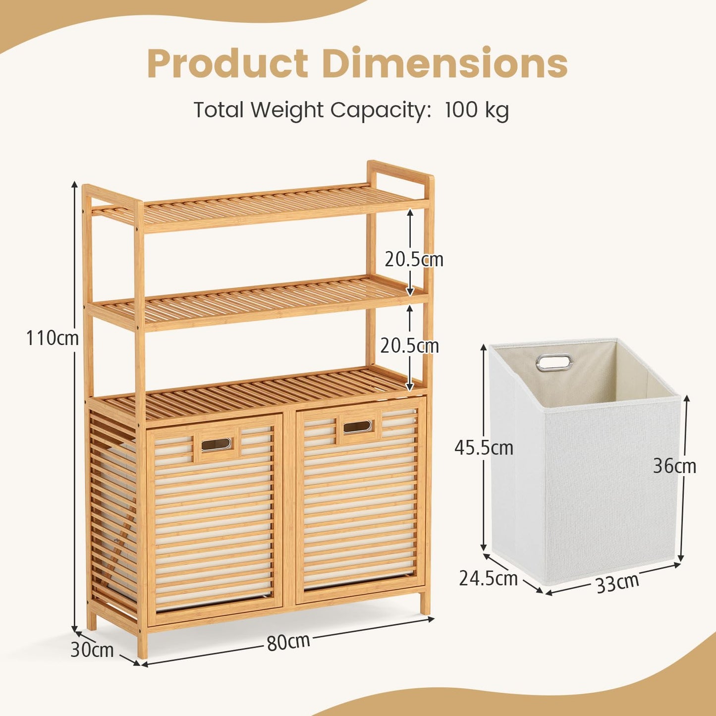 Tilt Out Laundry Basket, Pull Out Laundry Hamper Cabinet