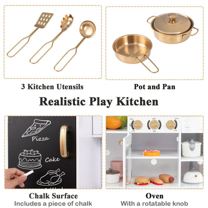 Pretend Play Kitchen for Kids with Utensils Aged 3+
