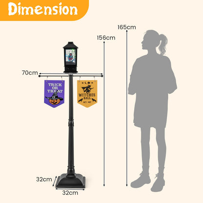 156 CM Halloween Lamp Post Sound-Activated Halloween Street Lamp