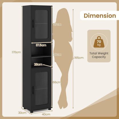 Tall Bathroom Cabinet, Freestanding Storage Cupboard