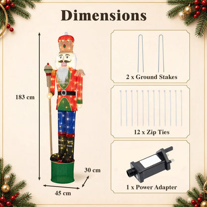 Lighted Nutcracker Soldier, Outdoor 3D Christmas Decoration