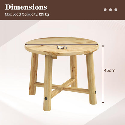 Solid Wood Small Round Outdoor Coffee Table