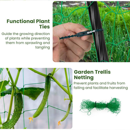 GiantexUK Garden Cucumber Trellis with Netting