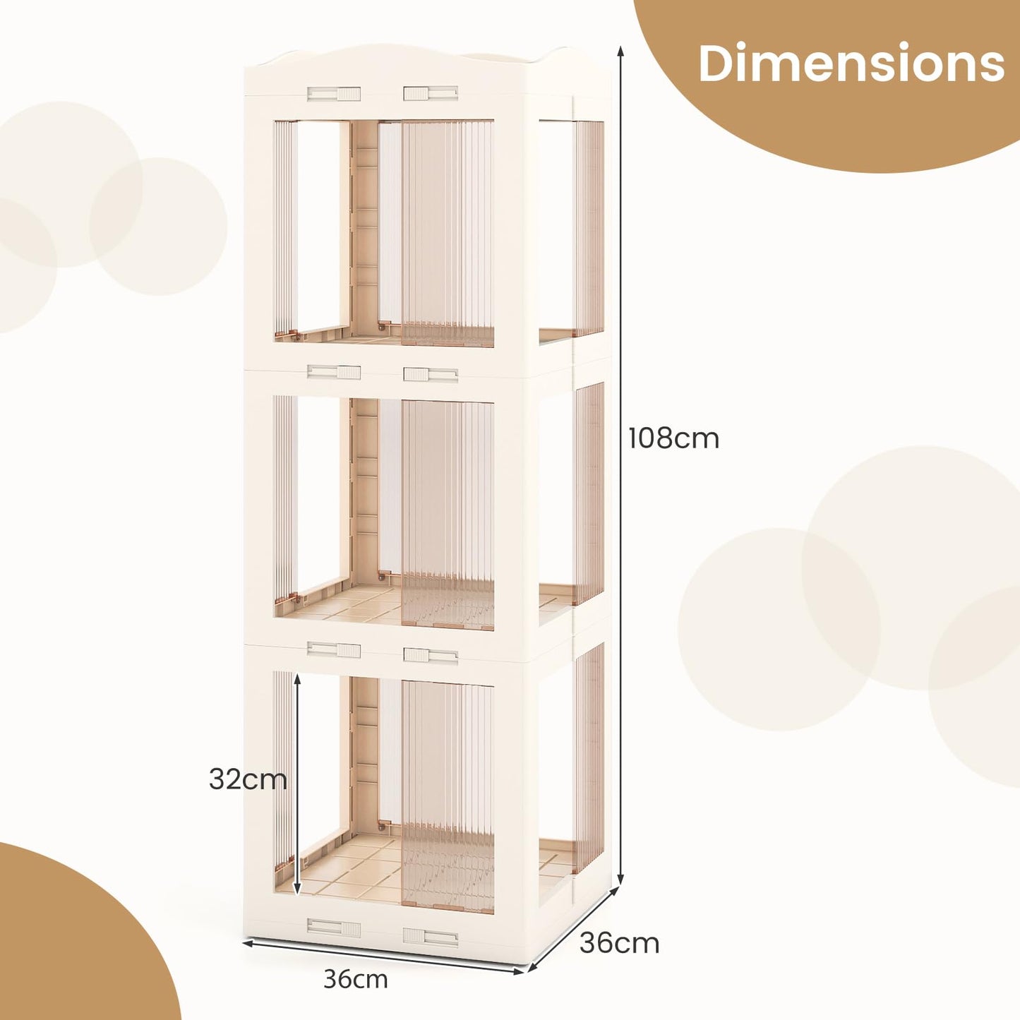 4/5/6-Tier Foldable Rotating Bookshelf, 360° Spinning Bookcase Tower with Swivel Base