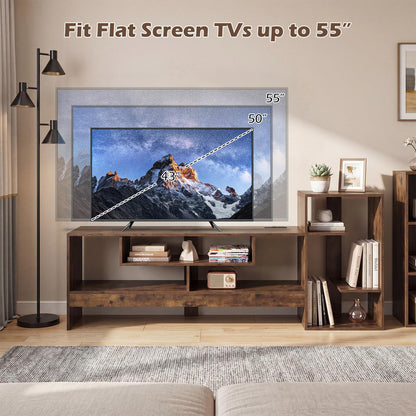 TV Stand Cabinet for 55 Inch TVs with Power Outlets