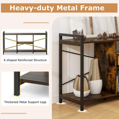 Giantex  TV Stand Cabinet for 55 Inch TVs 120cm Industrial TV Unit Media Entertainment Center