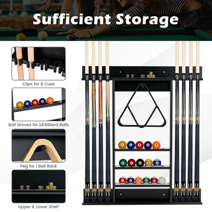 Wall Mounted Billiard Stick Holder Pool Cue Rack Only