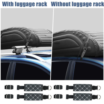 14 Cubic Feet/400L Car Roof Bag, Waterproof Foldable Roofing Cargo Carrier with 4 Reinforced Straps