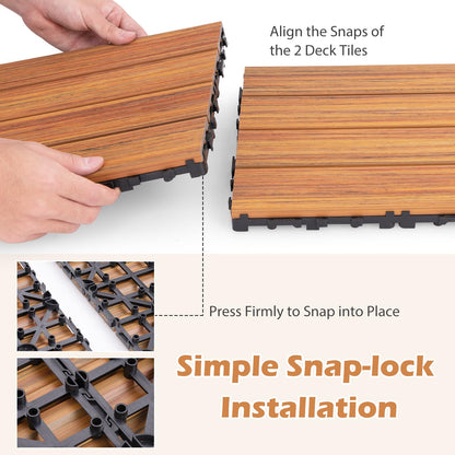 30 x 30cm Waterproof Interlocking Floor Tiles Tools Free Assembly