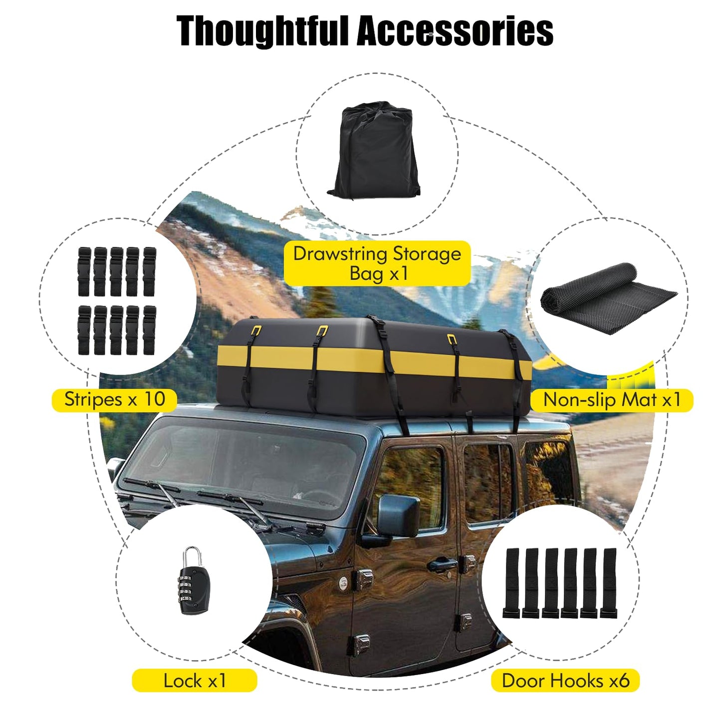 GiantexUK 15/21 Cubic Feet Car Roof Bag