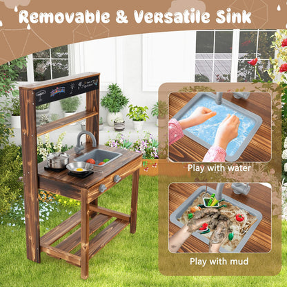 Kids Mud Kitchen with Removable Sink