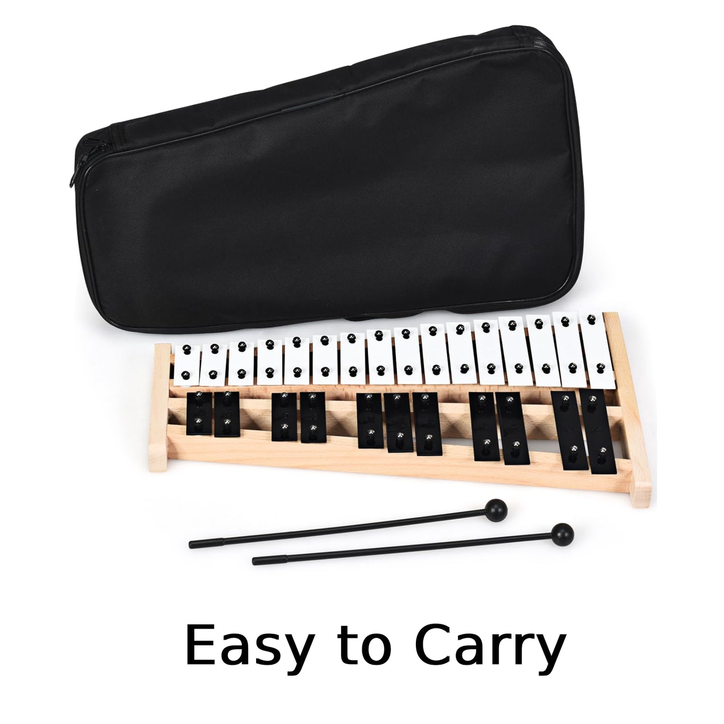 27 Notes Full Size Glockenspiel Xylophone with Carrying Bag