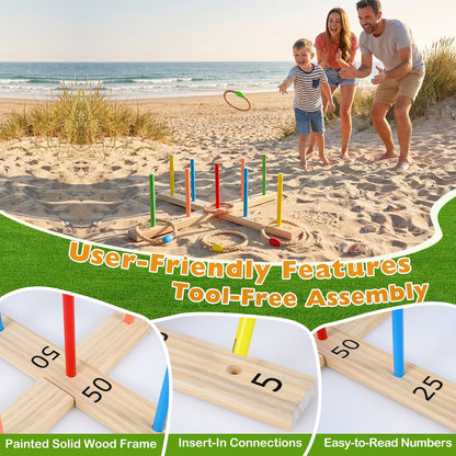 Indoor Outdoor Portable Throwing Game Toy for Beach Backyard Picnic Party