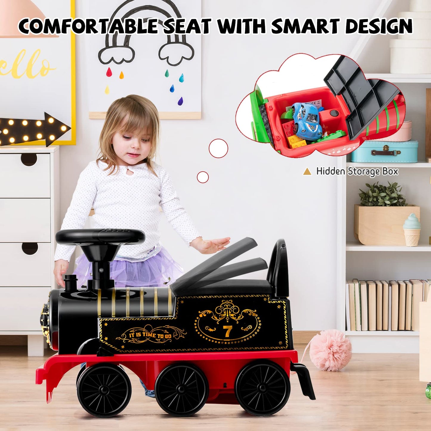 6V Battery Powered Electric Ride On Car for Boys Girls Ages 3+ Years